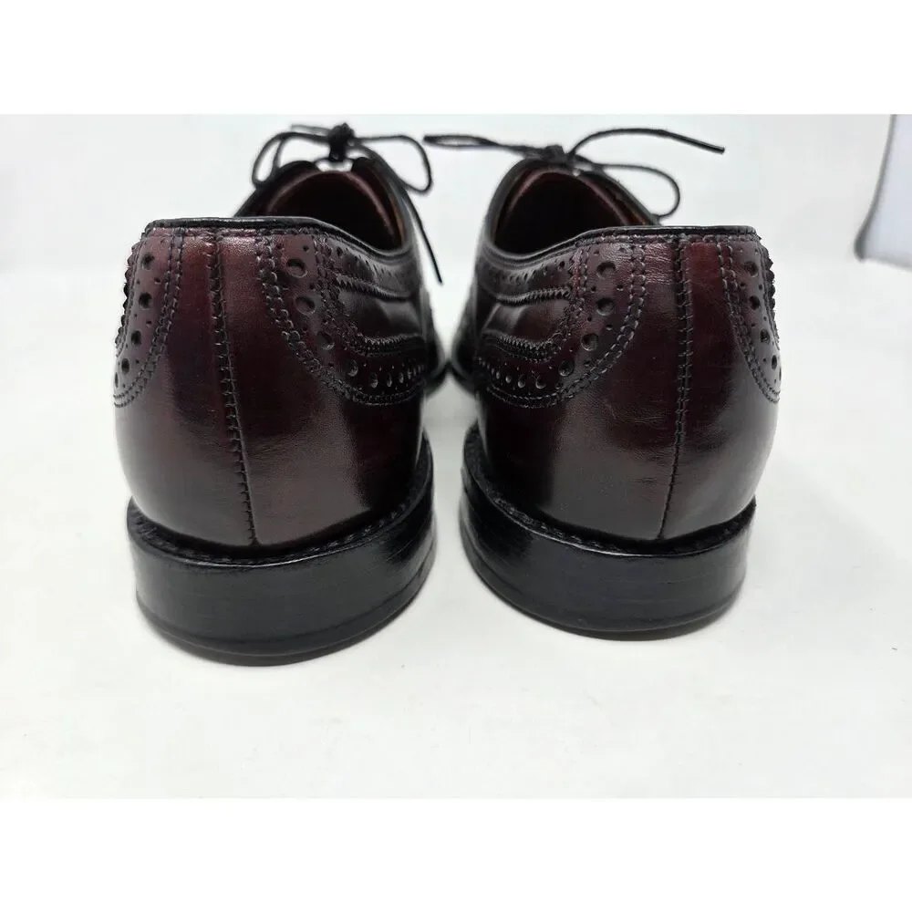 ALLEN EDMONDS MCALLISTER WINGTIP BROGUE MEDALLION TOE CORDOVAN OXFORD MENS 9.5 D